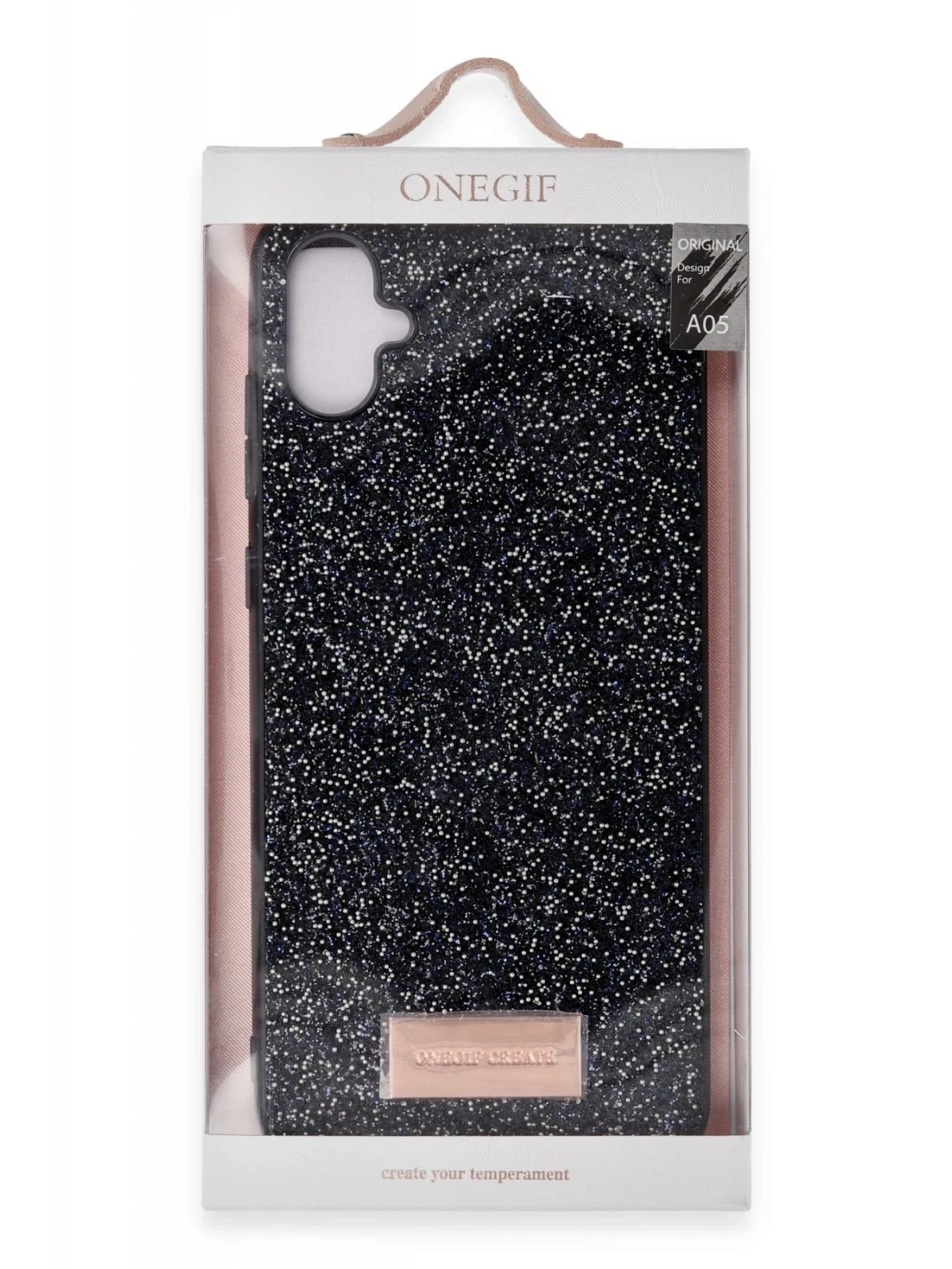 Onegif Samsung Galaxy A05 Bright Simli Kapak - Gold