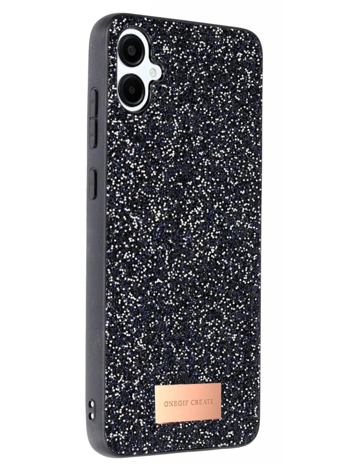 Onegif Samsung Galaxy A06 Bright Simli Kapak - Siyah