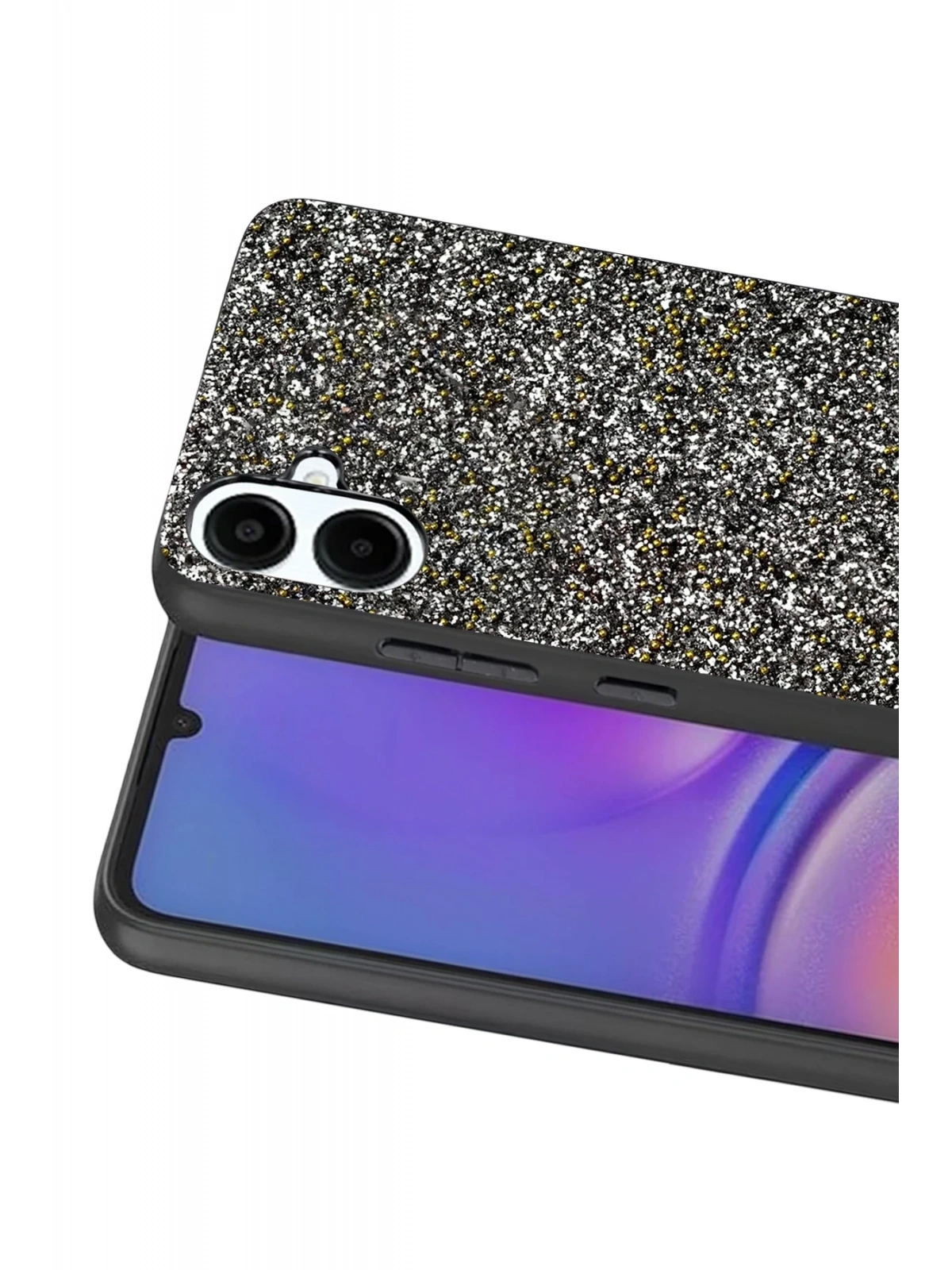 Onegif Samsung Galaxy A07 4G Bright Simli Kapak - Gold