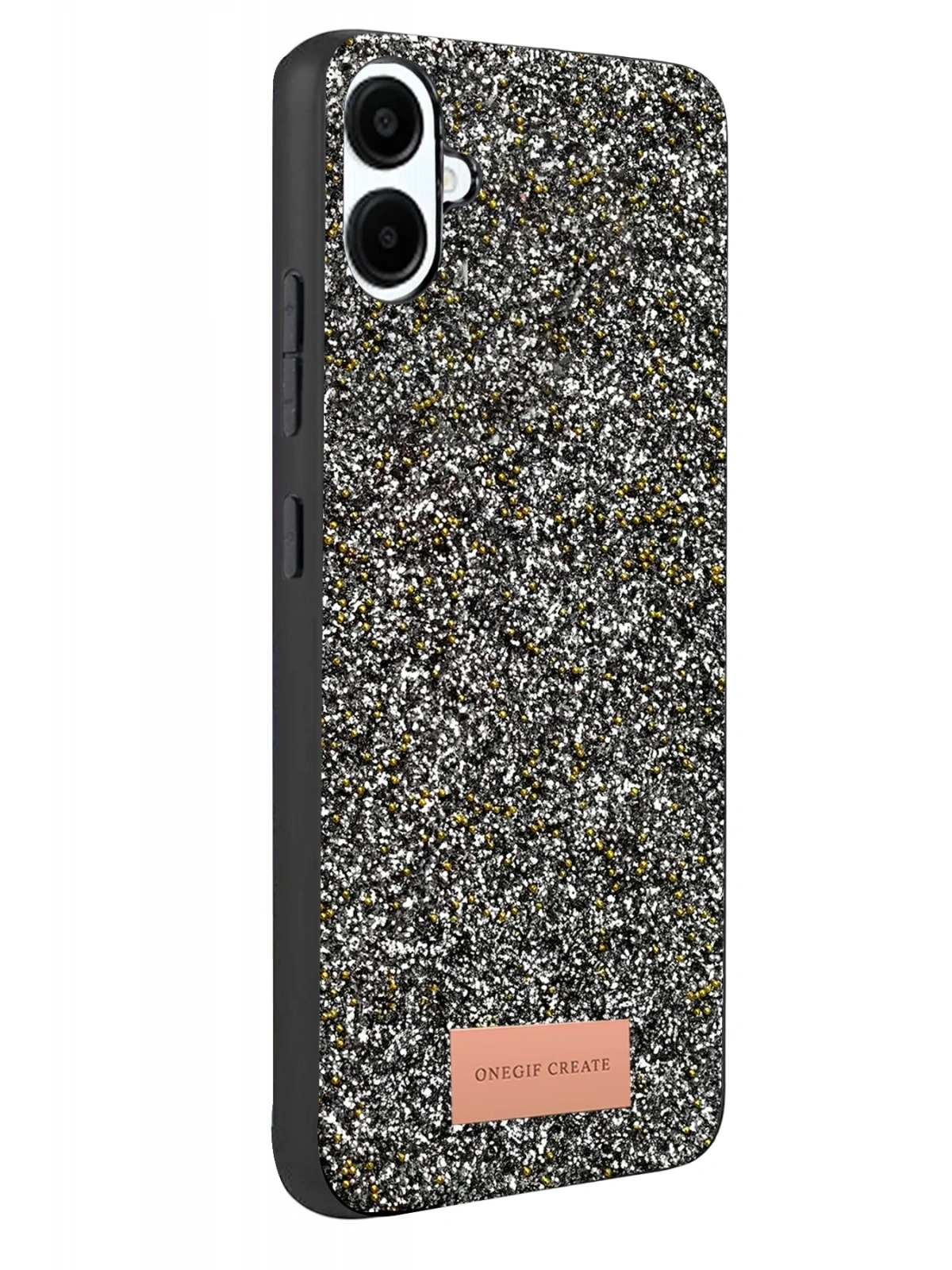 Onegif Samsung Galaxy A07 4G Bright Simli Kapak - Gold