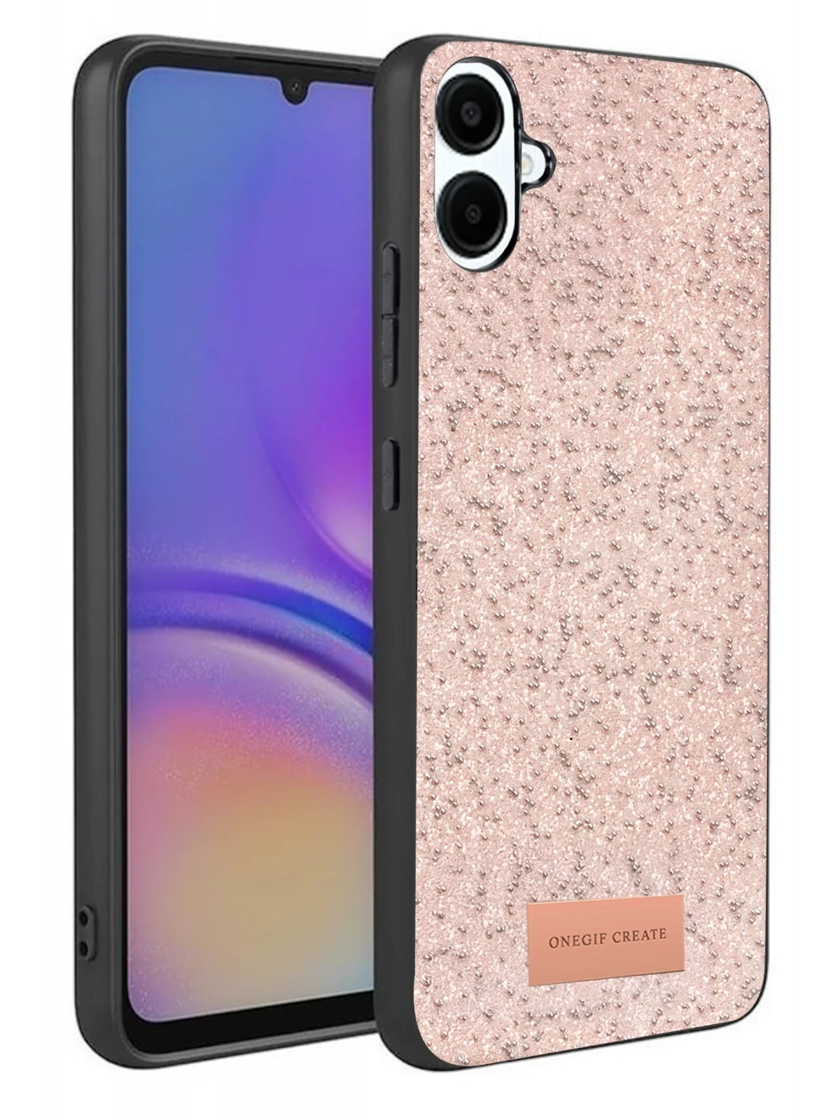 Onegif Samsung Galaxy A07 4G Bright Simli Kapak - Pembe