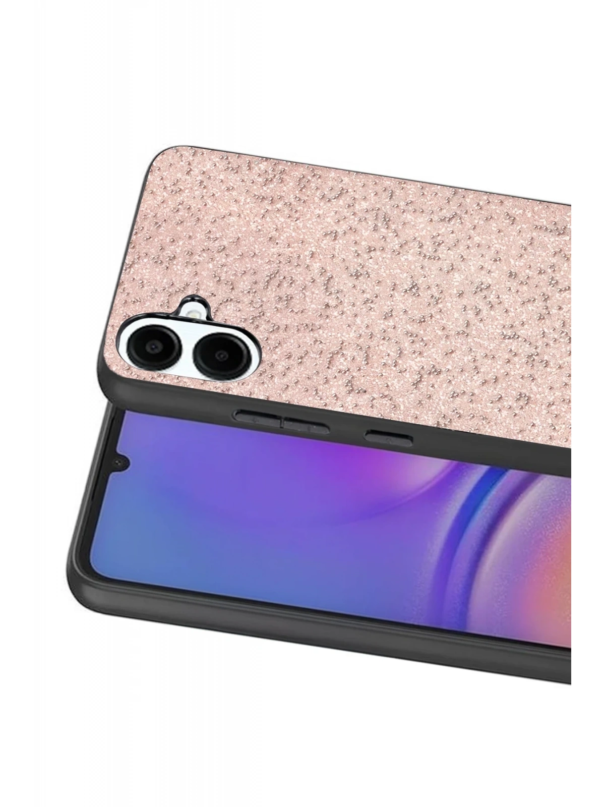 Onegif Samsung Galaxy A07 4G Bright Simli Kapak - Pembe