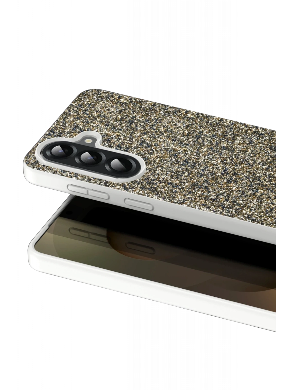 Onegif Samsung Galaxy A17 5G Bright Simli Kapak - Gold