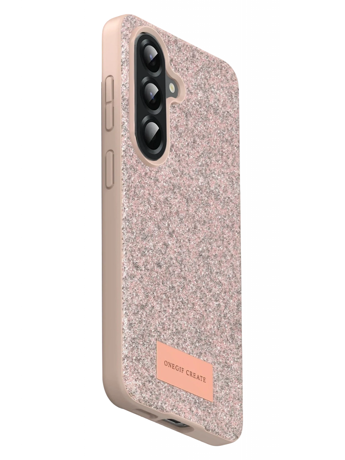 Onegif Samsung Galaxy A17 5G Bright Simli Kapak - Pembe