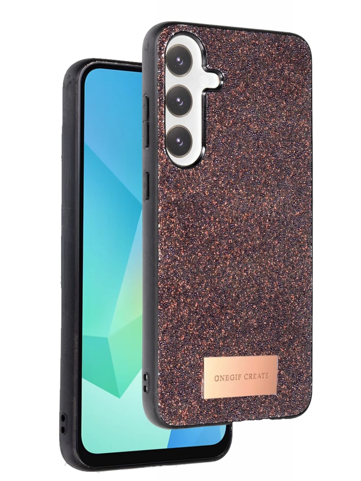Onegif Samsung Galaxy A26 Bright Simli Kapak - Derin Mor
