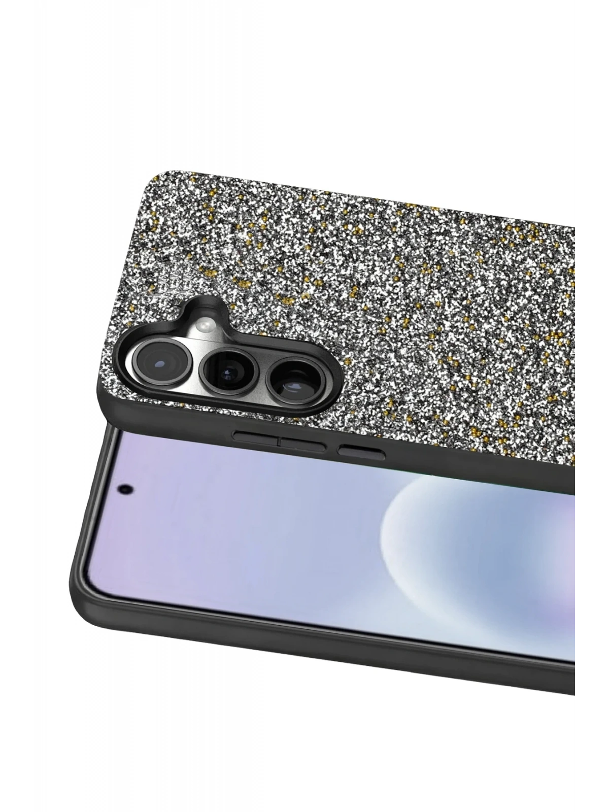Onegif Samsung Galaxy A37 5G Bright Simli Kapak - Gold