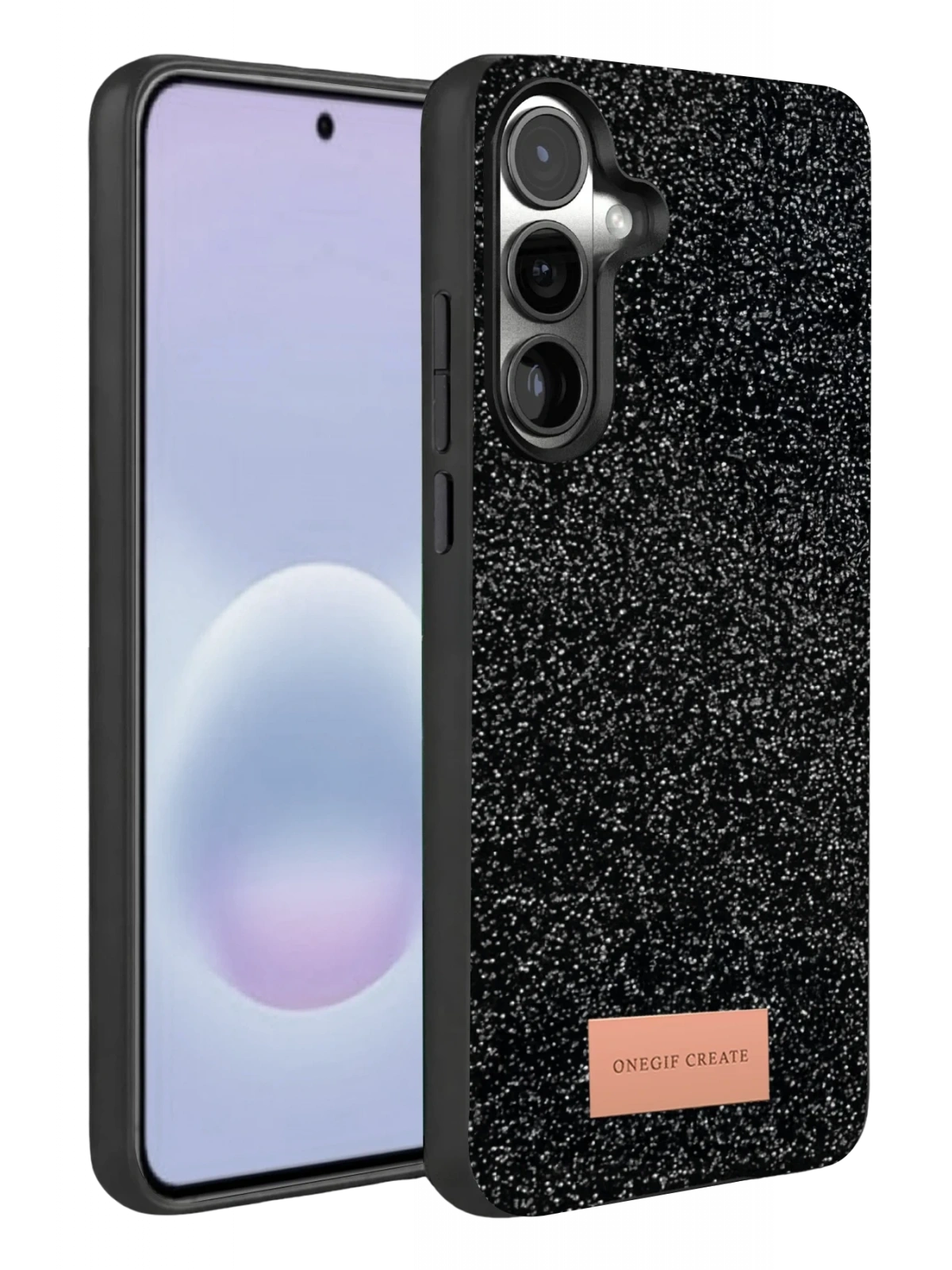 Onegif Samsung Galaxy A37 5G Bright Simli Kapak - Siyah
