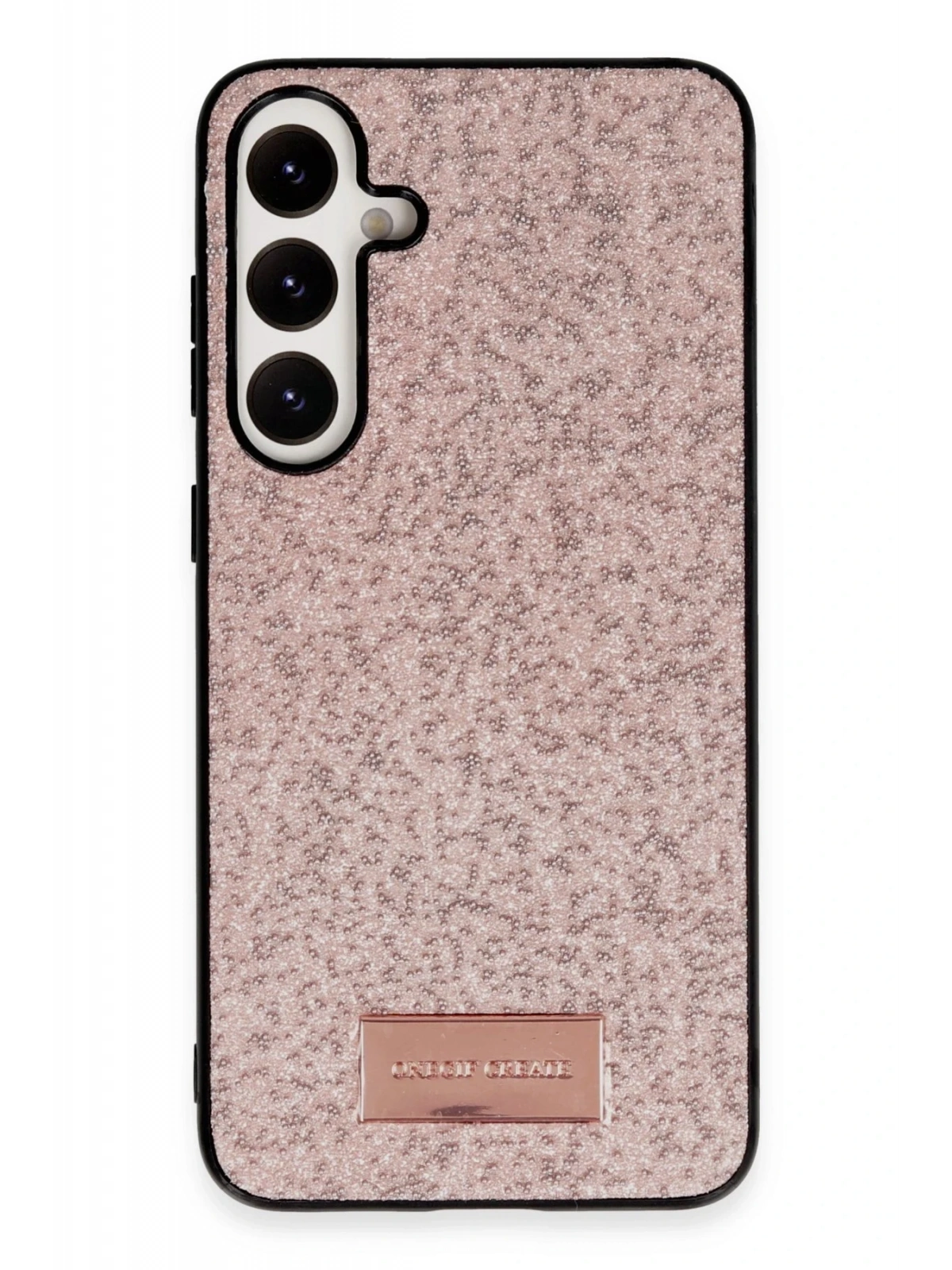 Onegif Samsung Galaxy A55 5G Bright Simli Kapak - Pembe