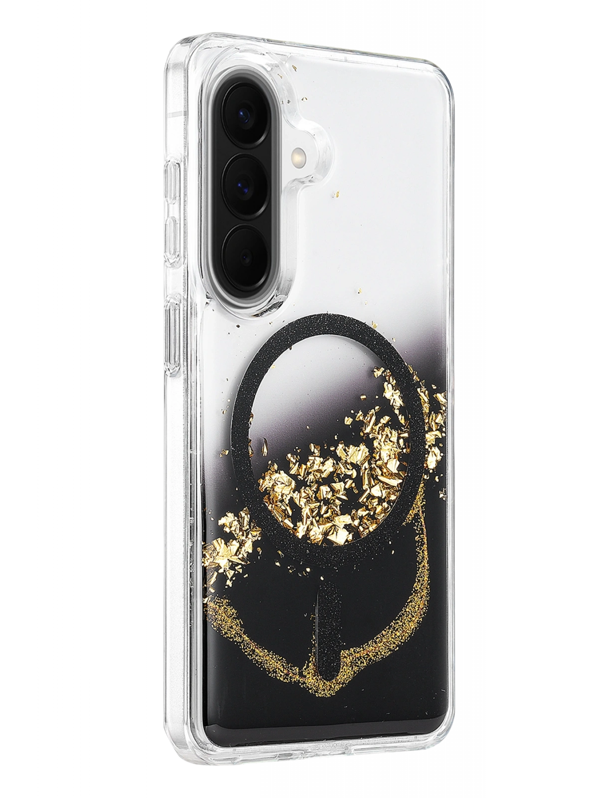 Onegif Samsung Galaxy A56 Lotus Simli Magsafe Kapak - Siyah