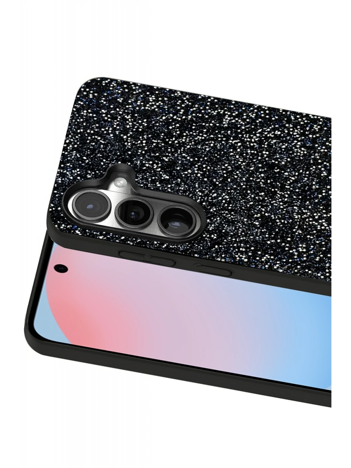Onegif Samsung Galaxy S24 Bright Simli Kapak - Siyah