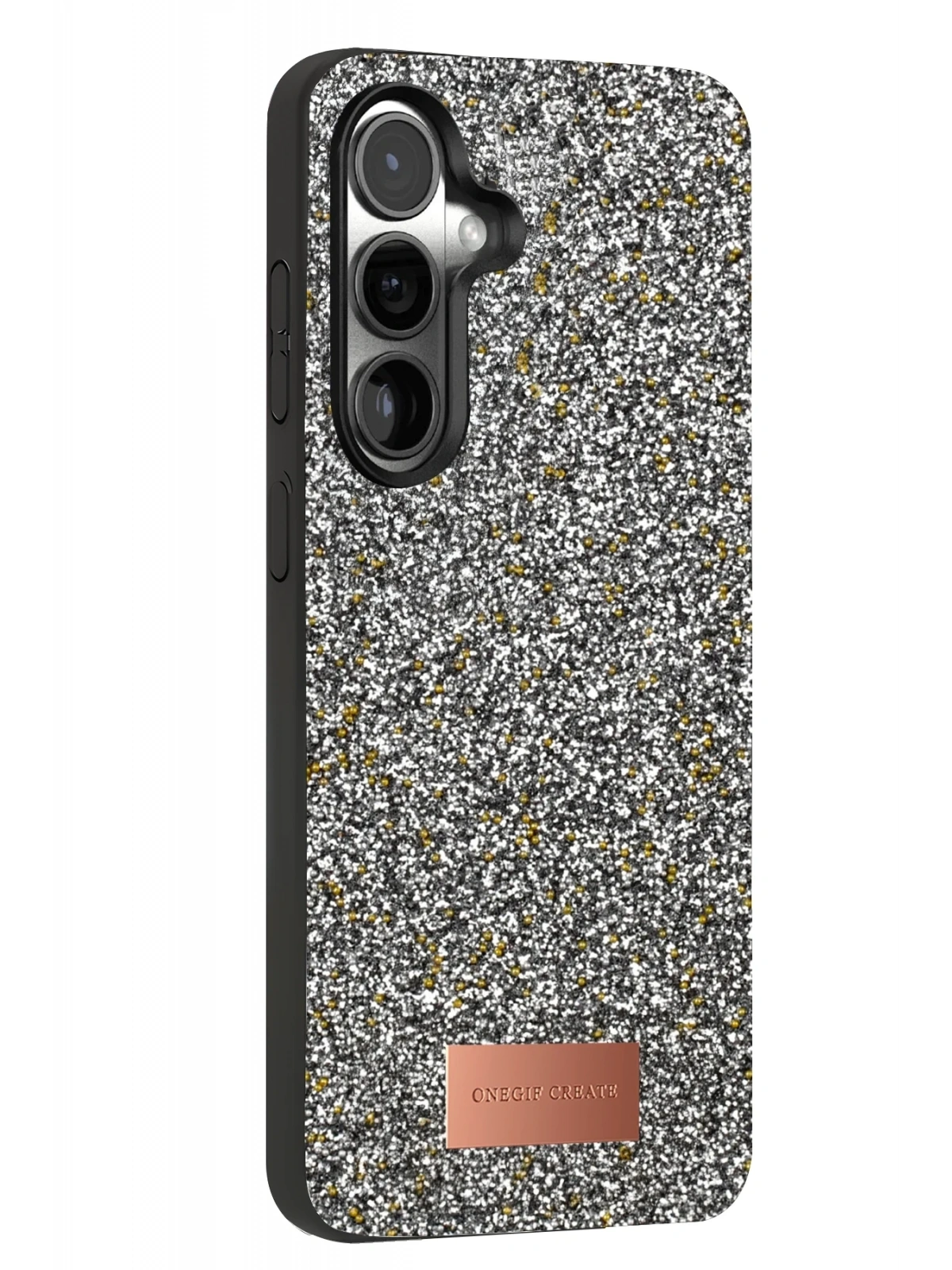 Onegif Samsung Galaxy S24 FE Bright Simli Kapak - Gold