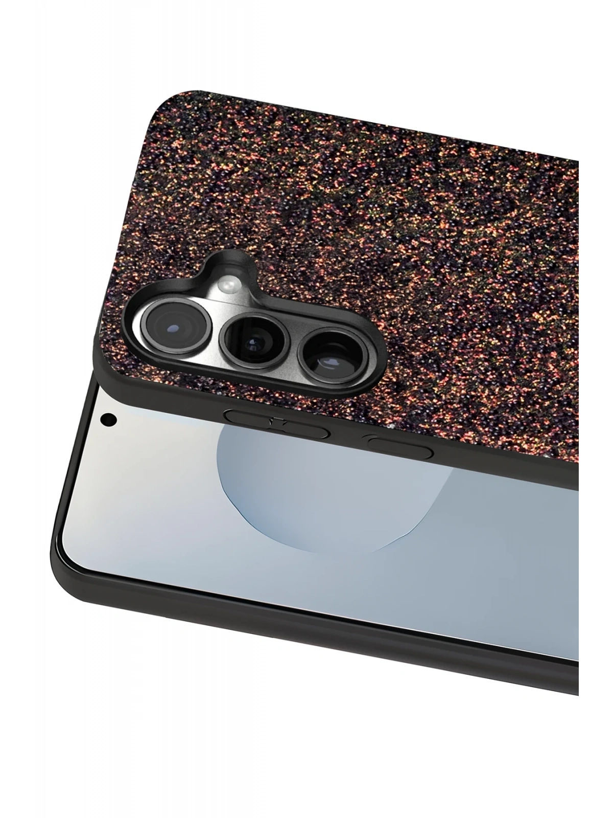 Onegif Samsung Galaxy S25 Bright Simli Kapak - Derin Mor