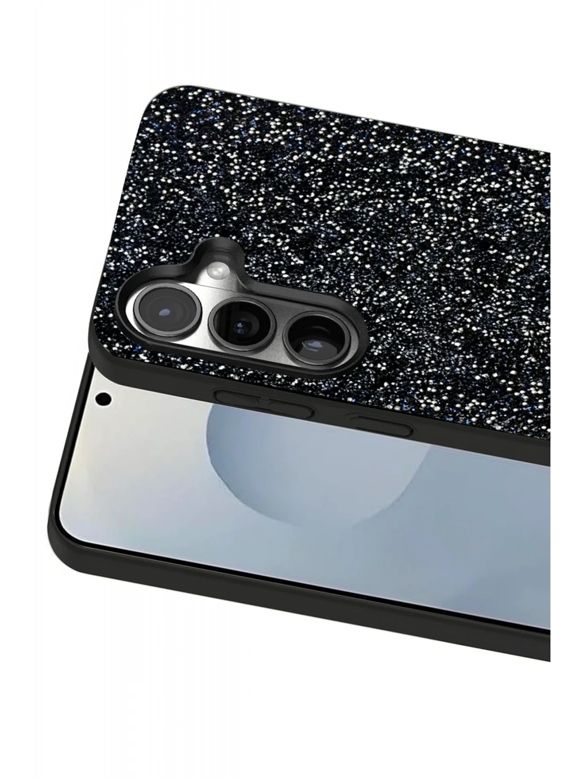 Onegif Samsung Galaxy S25 Bright Simli Kapak - Siyah