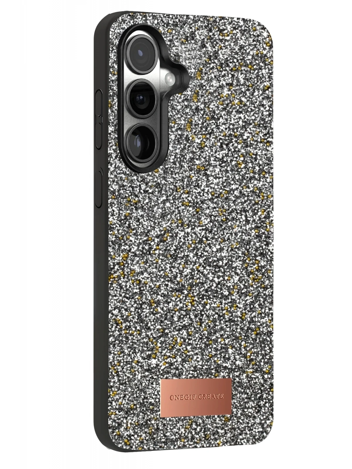Onegif Samsung Galaxy S25 Plus Bright Simli Kapak - Gold