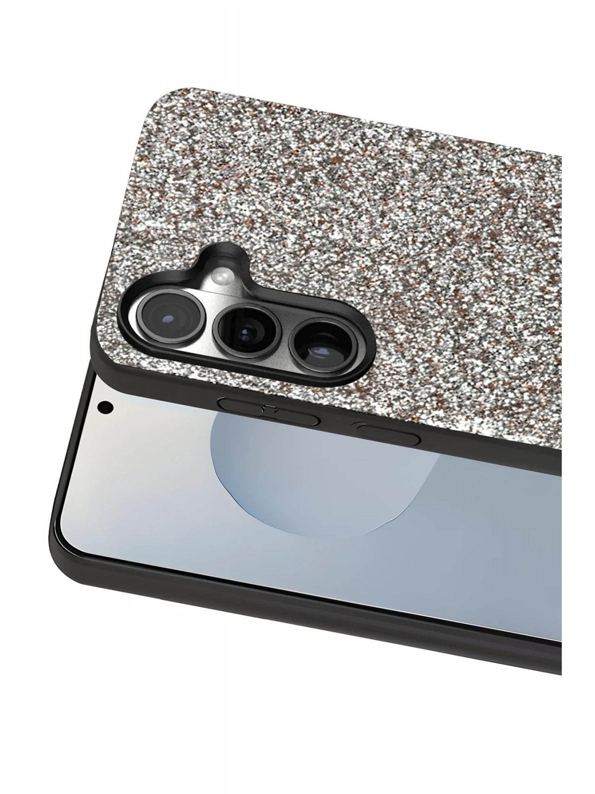 Onegif Samsung Galaxy S25 Plus Bright Simli Kapak - Gümüş