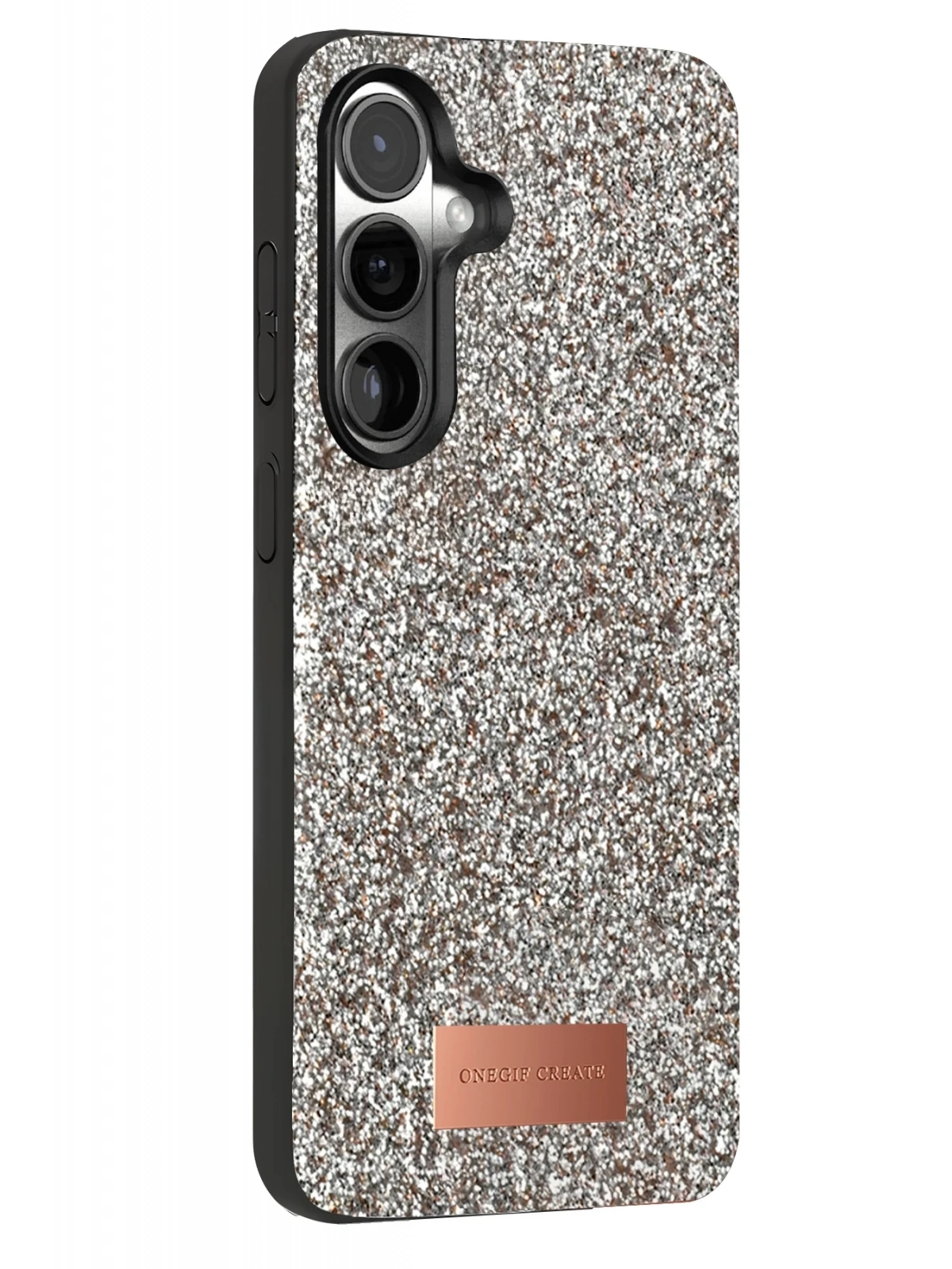 Onegif Samsung Galaxy S25 Plus Bright Simli Kapak - Gümüş