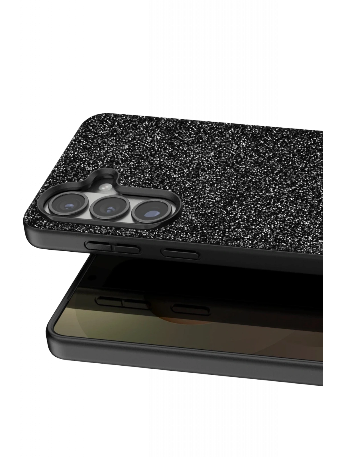 Onegif Samsung Galaxy S26 Bright Simli Kapak - Siyah