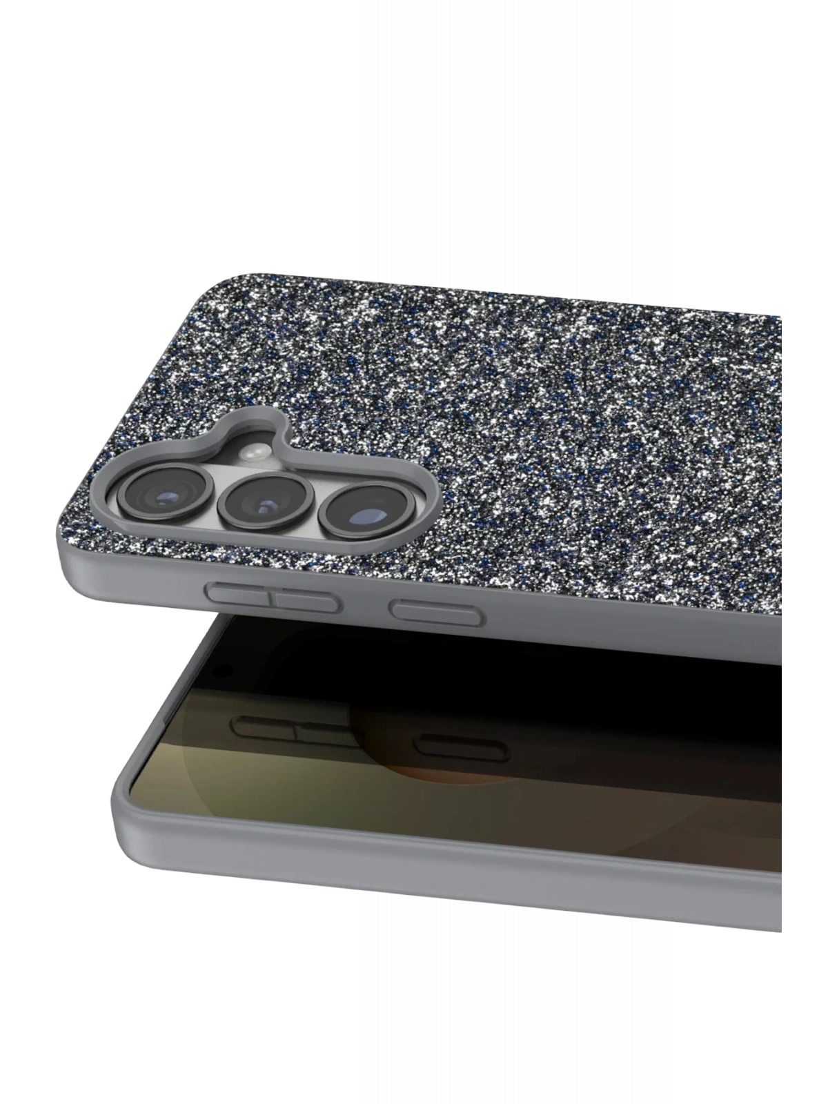 Onegif Samsung Galaxy S26 Plus Bright Simli Kapak - Gümüş