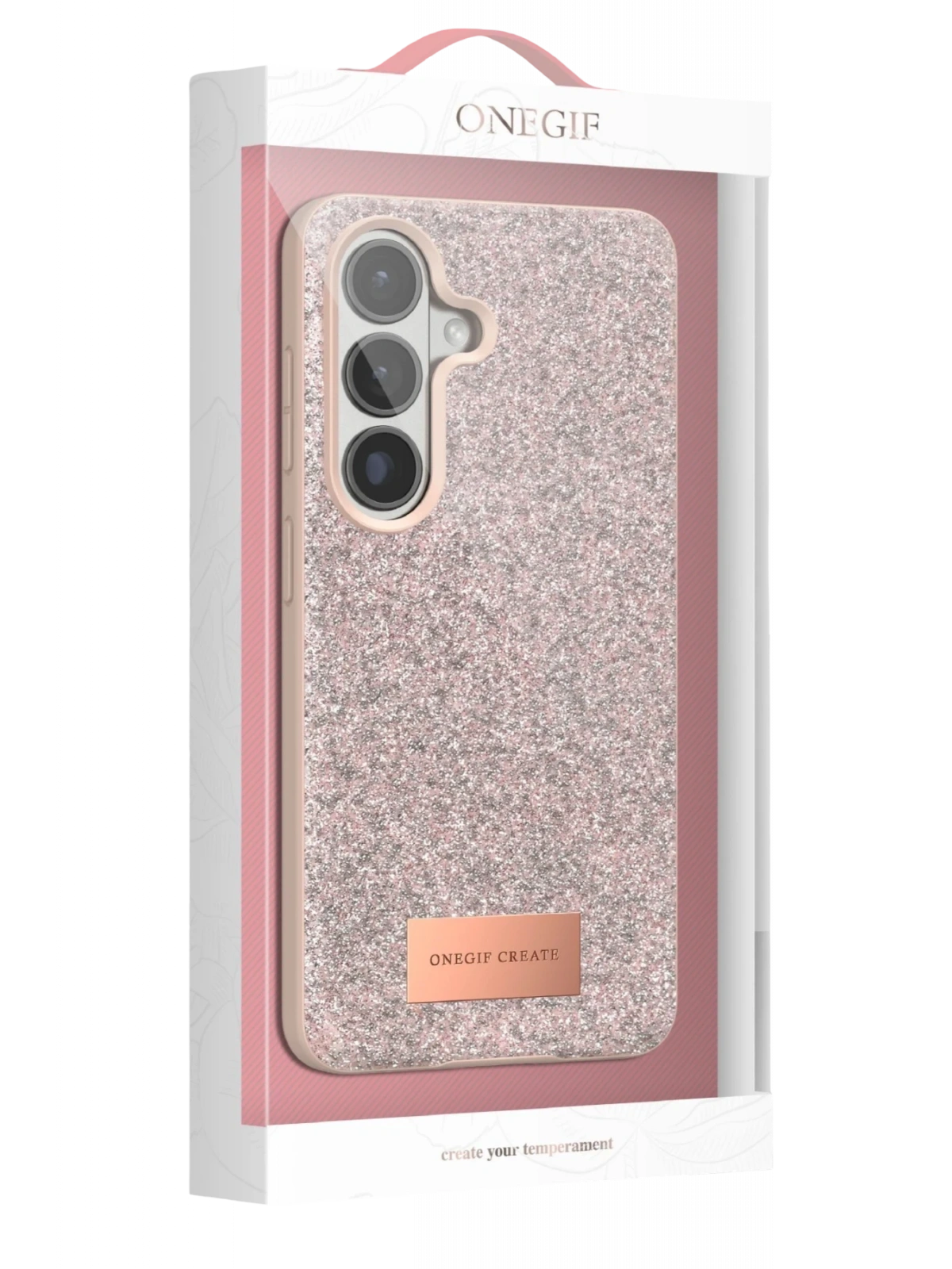 Onegif Samsung Galaxy S26 Plus Bright Simli Kapak - Gümüş