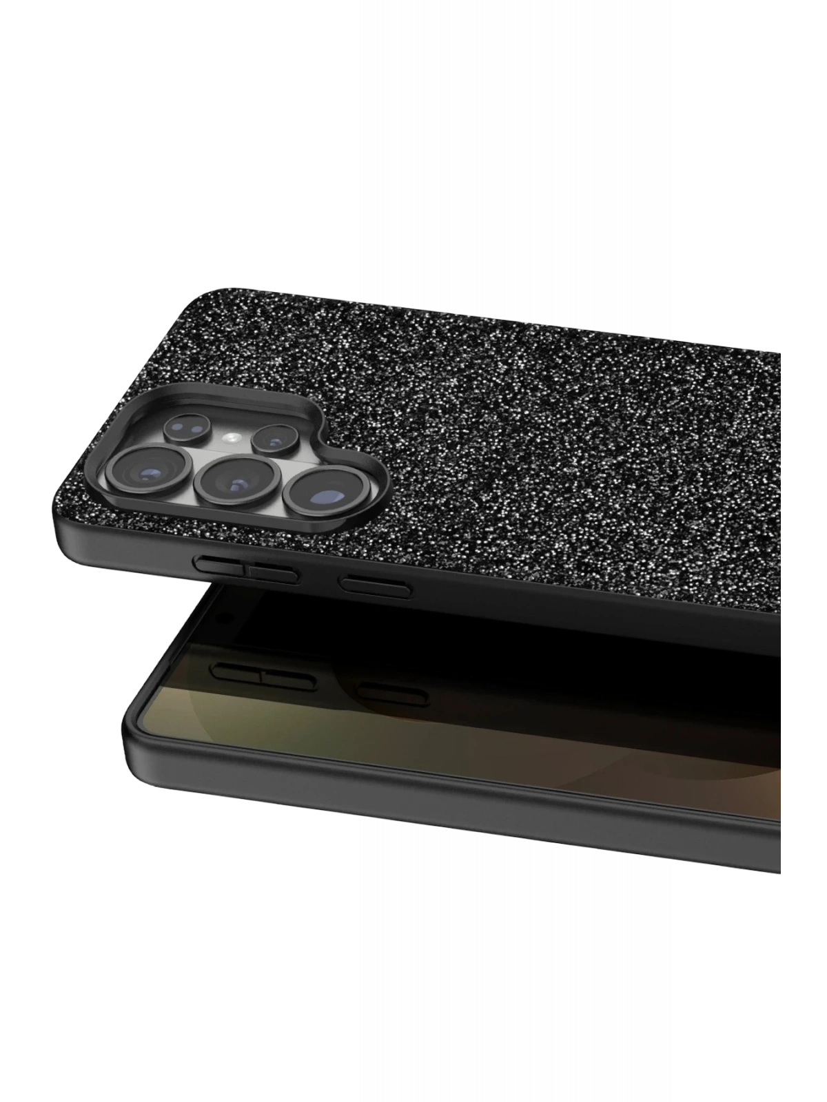 Onegif Samsung Galaxy S26 Ultra Bright Simli Kapak - Siyah