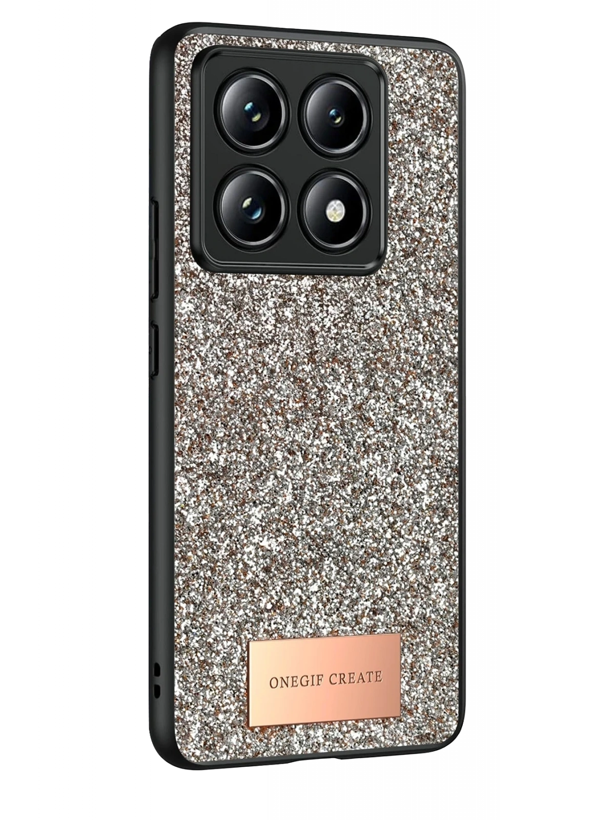 Onegif Xiaomi Mi 14T Pro Bright Simli Kapak - Gold
