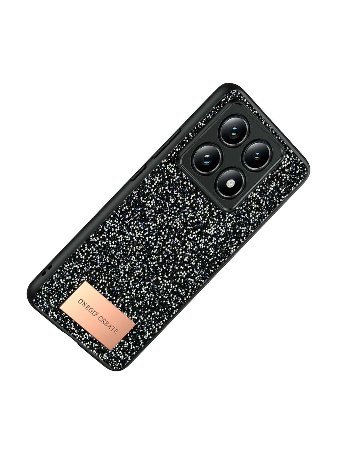 Onegif Xiaomi Mi 14T Pro Bright Simli Kapak - Siyah