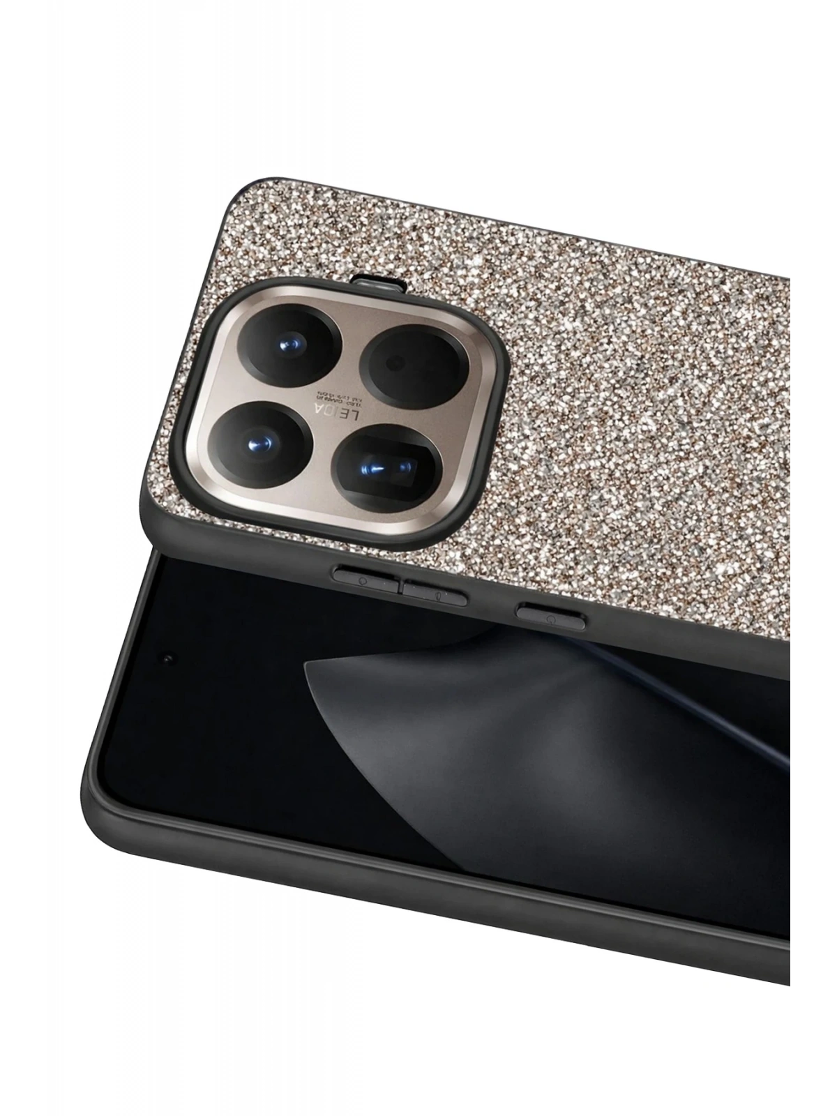 Onegif Xiaomi Mi 15T Pro Bright Simli Kapak - Gümüş