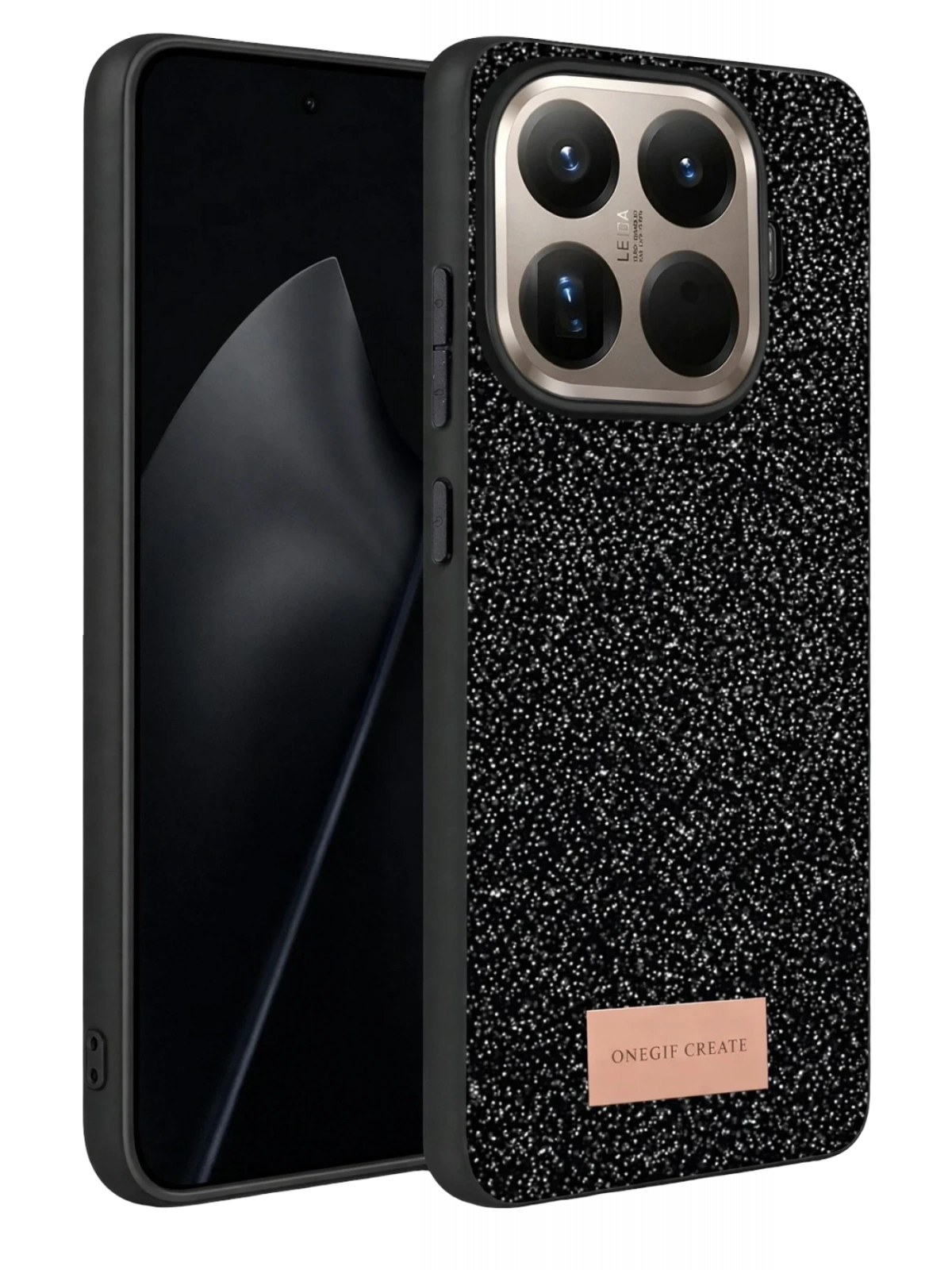 Onegif Xiaomi Mi 15T Pro Bright Simli Kapak - Siyah