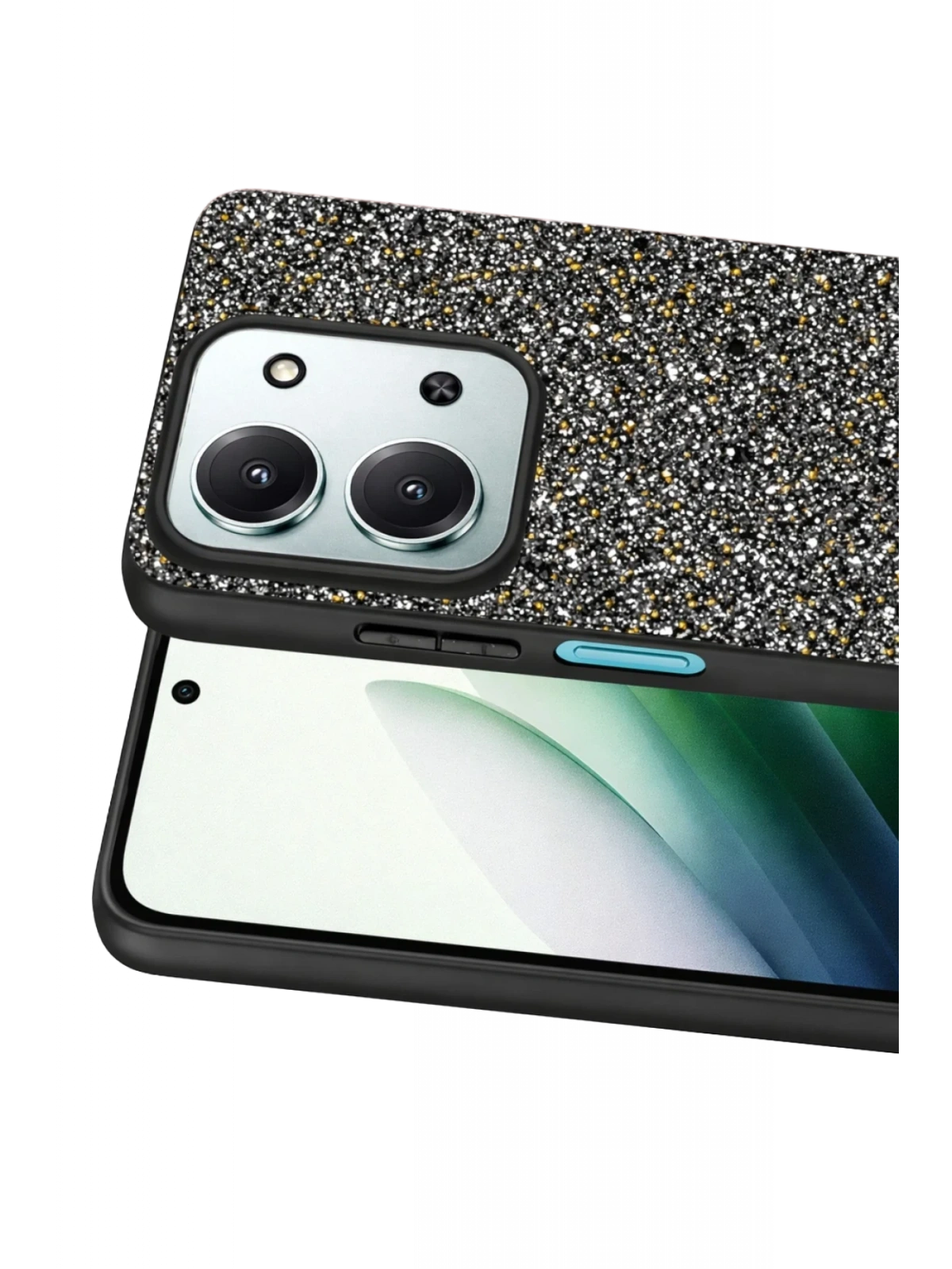 Onegif Xiaomi Redmi 15C 4G Bright Simli Kapak - Gold