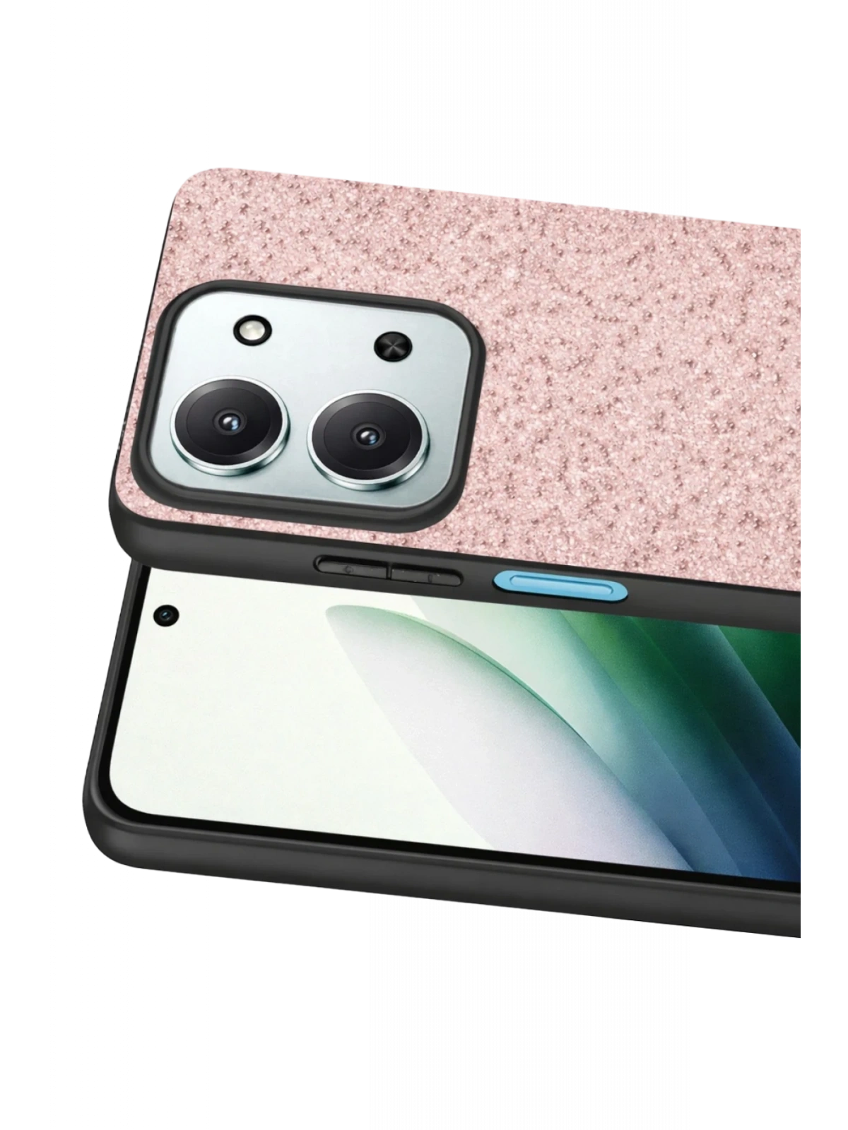 Onegif Xiaomi Redmi 15C 4G Bright Simli Kapak - Pembe
