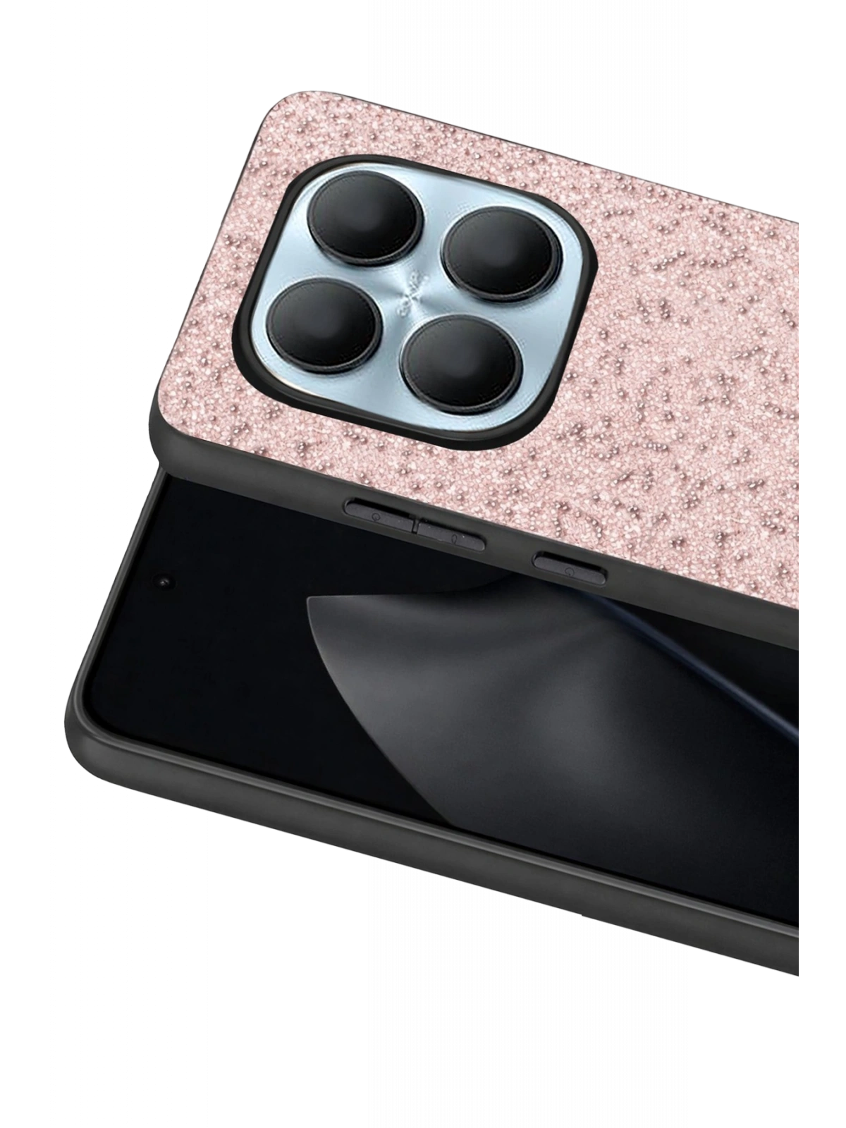 Onegif Xiaomi Redmi Note 15 4G Bright Simli Kapak - Pembe