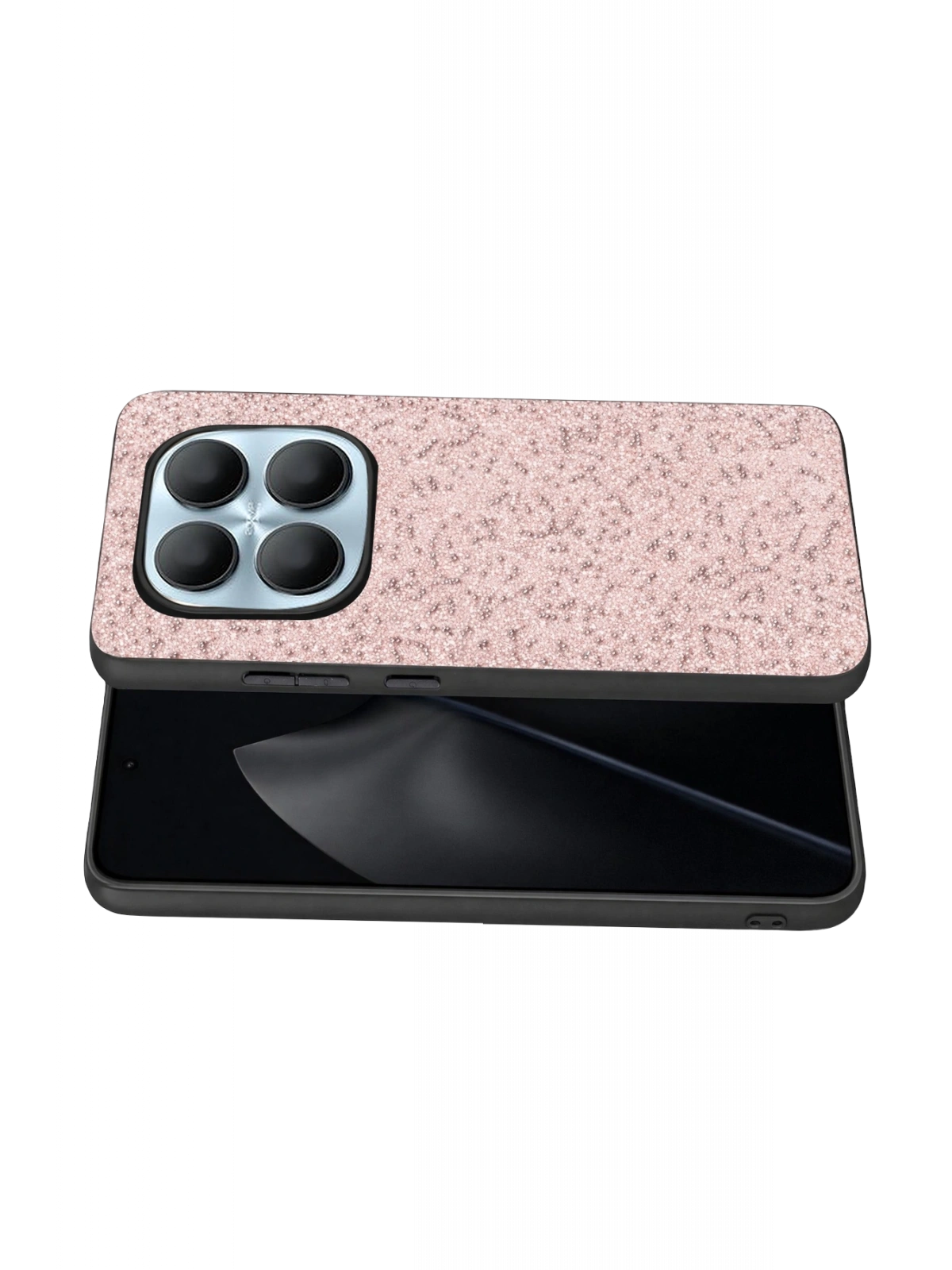 Onegif Xiaomi Redmi Note 15 4G Bright Simli Kapak - Pembe