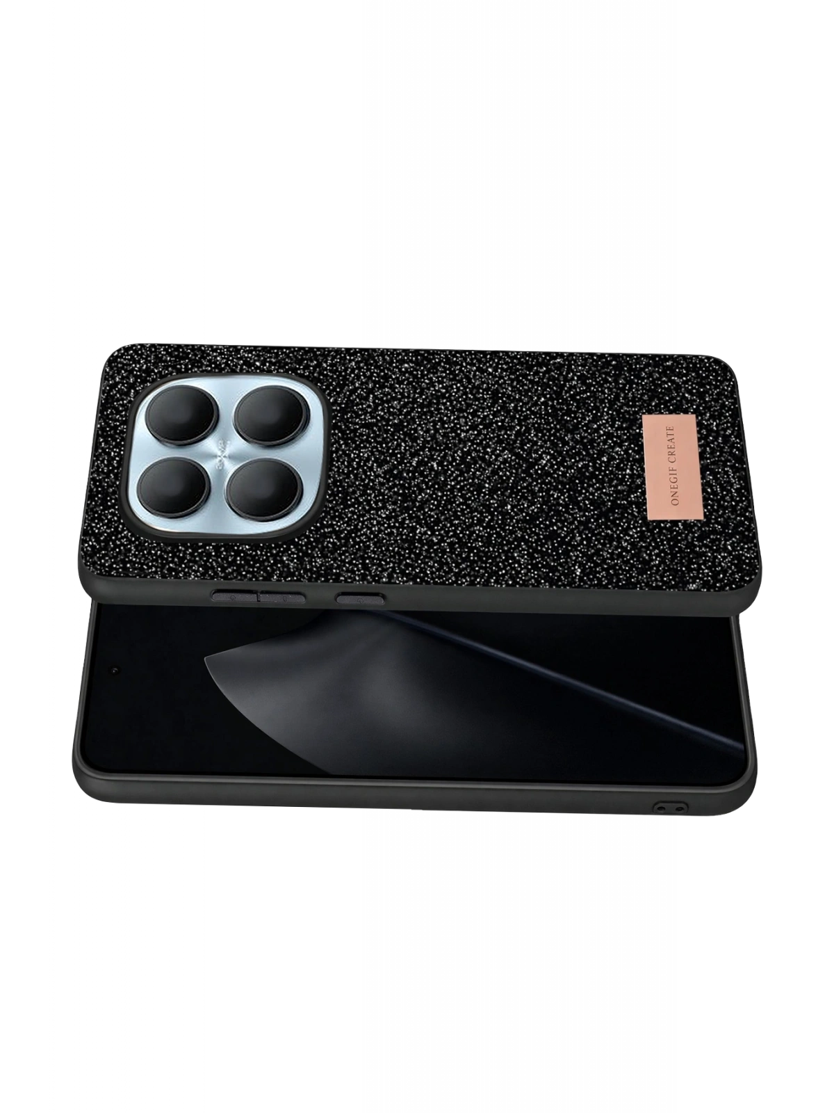 Onegif Xiaomi Redmi Note 15 Pro 4G Bright Simli Kapak - Siyah