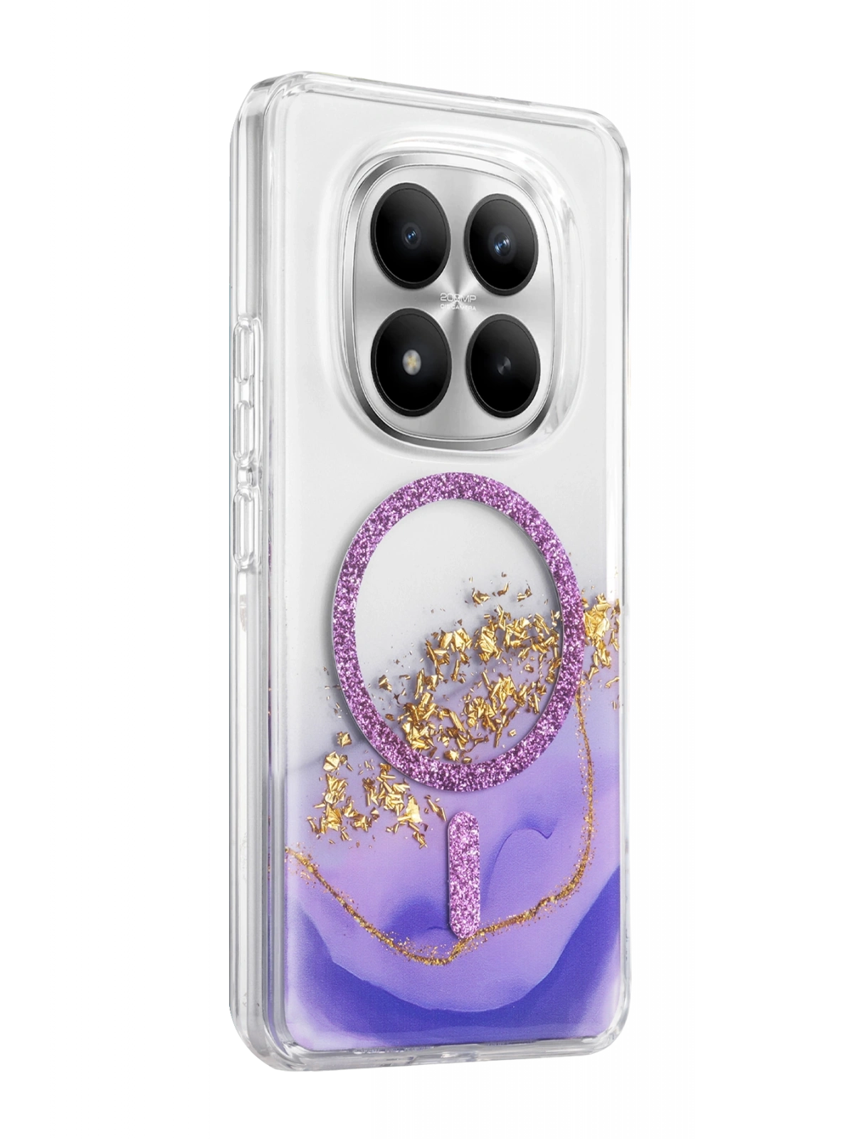 Onegif Xiaomi Redmi Note 15 Pro 4G Lotus Simli Magsafe Kapak - Mor