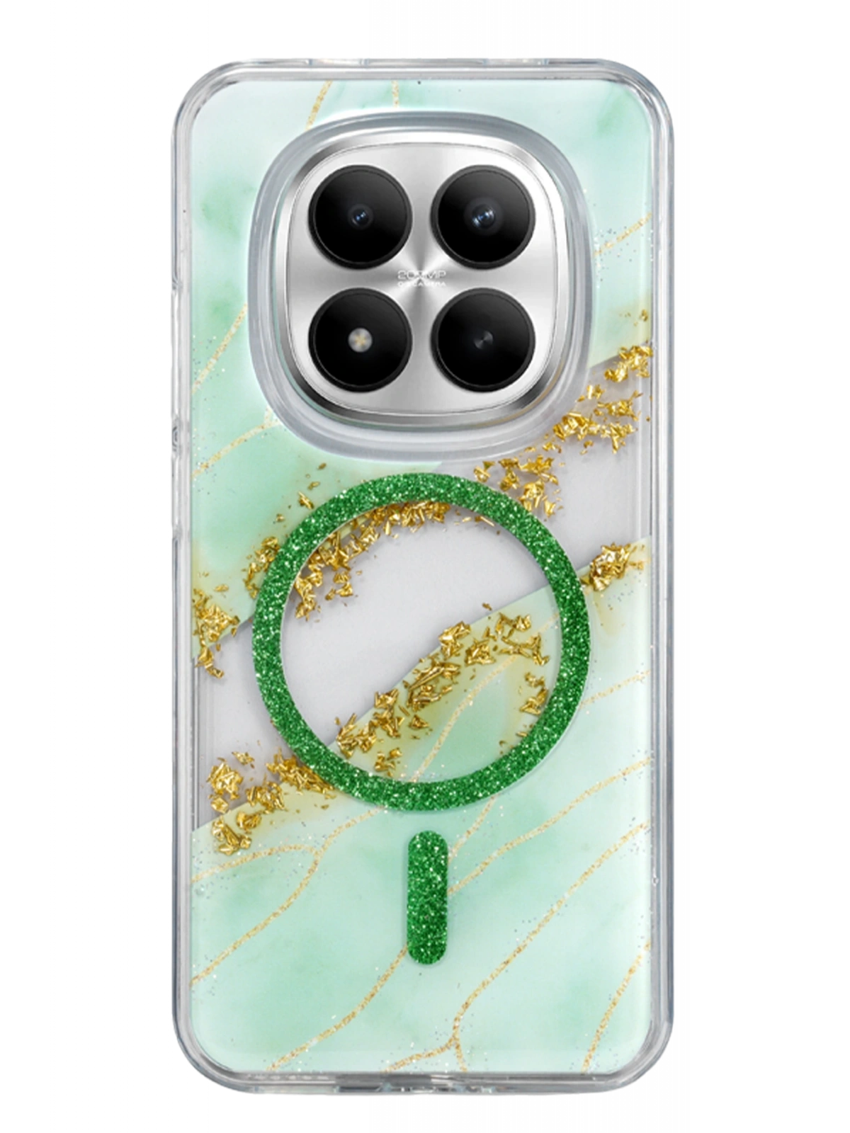 Onegif Xiaomi Redmi Note 15 Pro Plus 5G Lotus Simli Magsafe Kapak - Yeşil