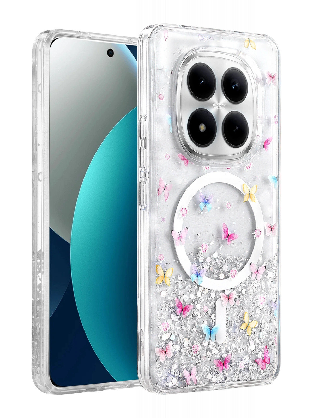 Onegif Xiaomi Redmi Note 15 Pro Plus 5G Misk Simli Magsafe Kapak - Desen 4