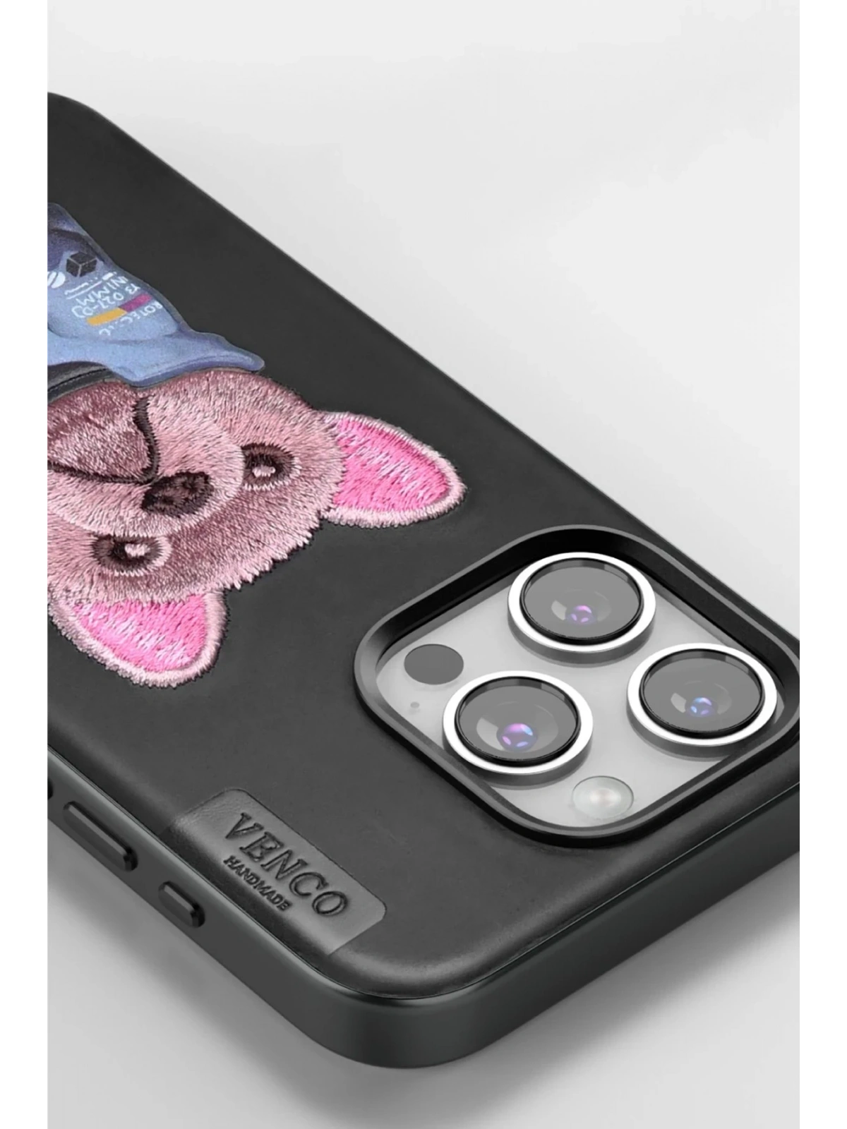 Venco Apple iPhone 15 Pro Cute Desenli Kapak - Siyah