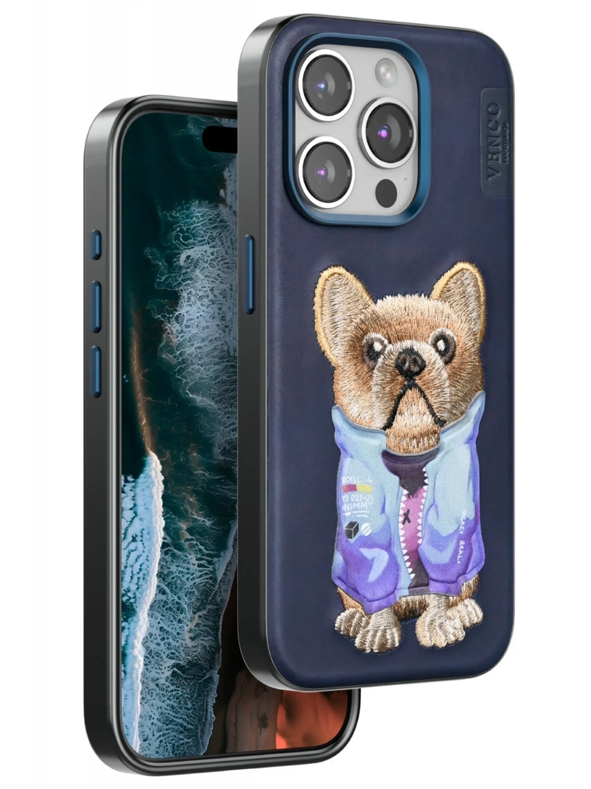 Venco Apple iPhone 15 Pro Max Cute Desenli Kapak - Lacivert