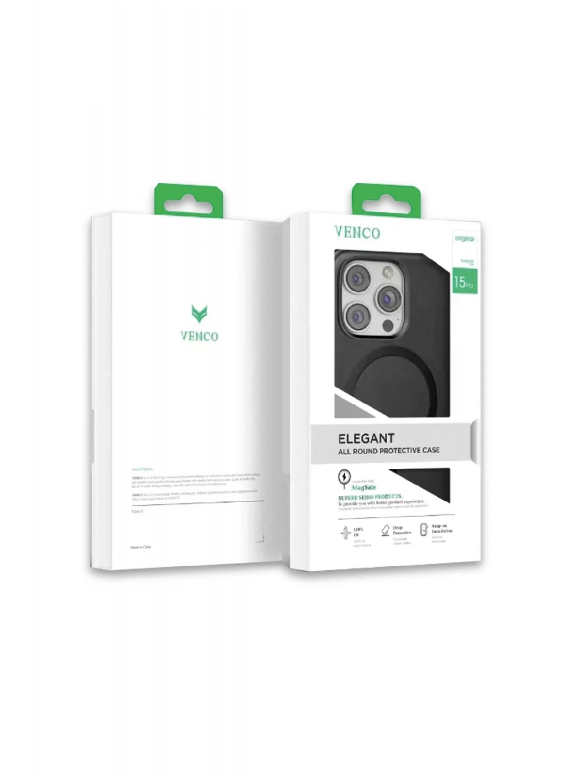 Venco Apple iPhone 15 Pro Puskas Magsafe Kapak - Siyah