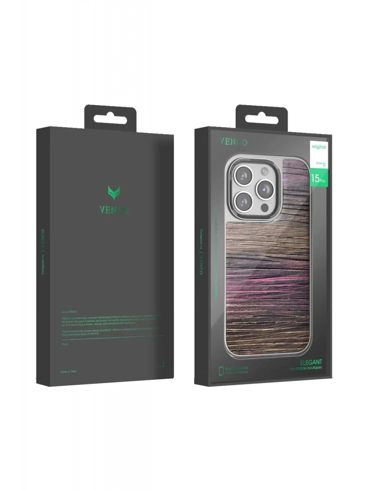 Venco Apple iPhone 15 Pro Wave Kapak - Derin Mor