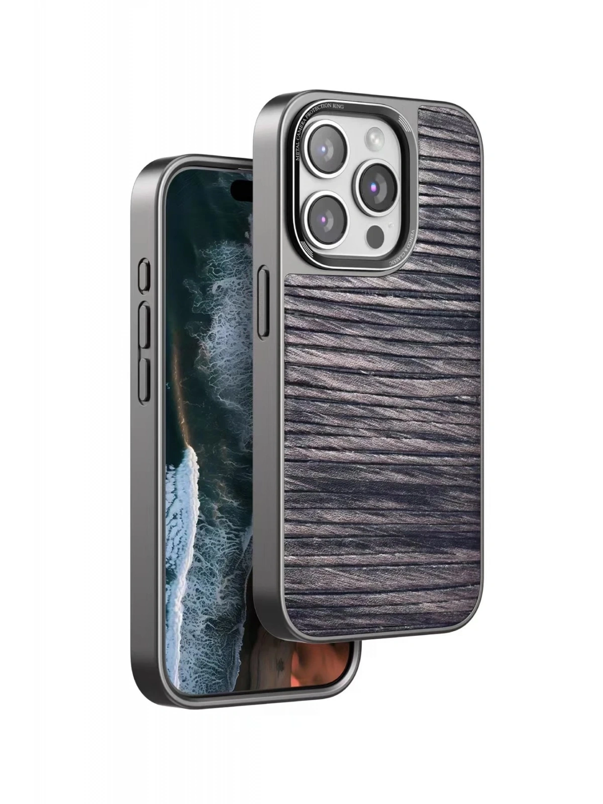 Venco Apple iPhone 15 Pro Wave Kapak - Kahverengi