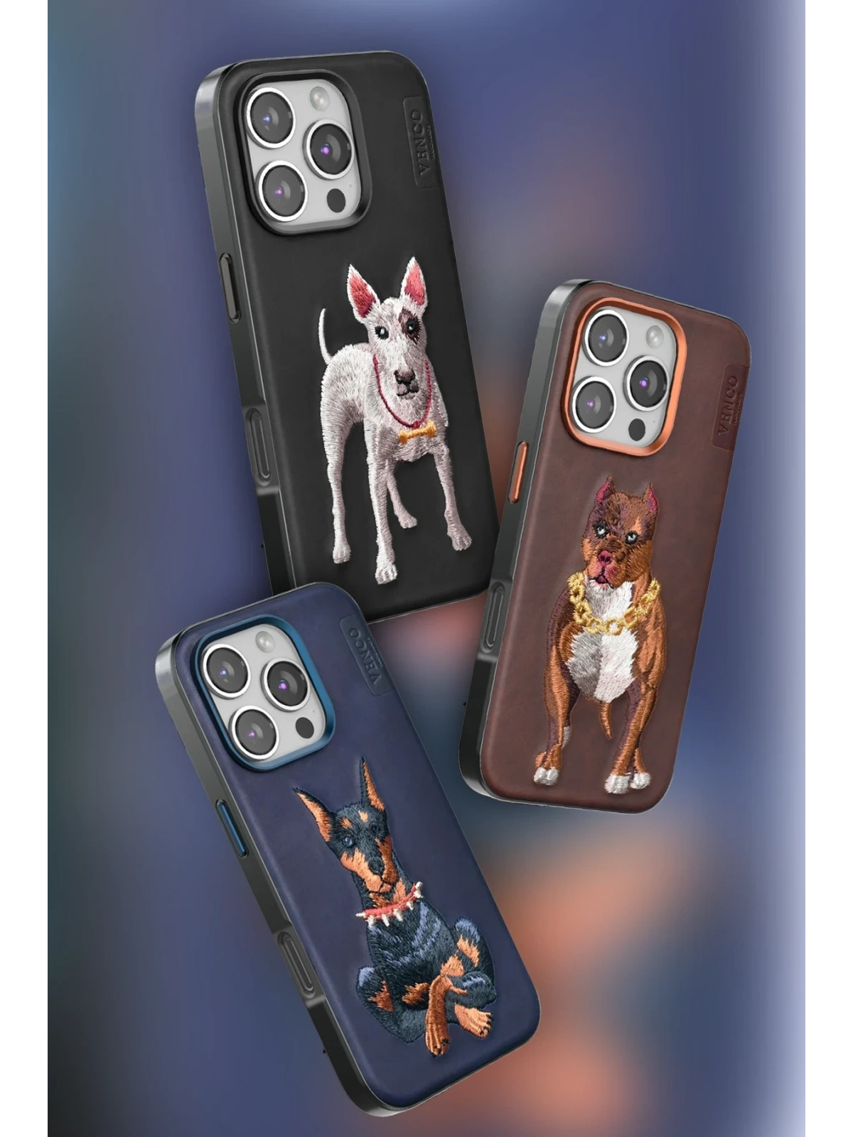 Venco Apple iPhone 16 Perma Desenli Kapak - Siyah