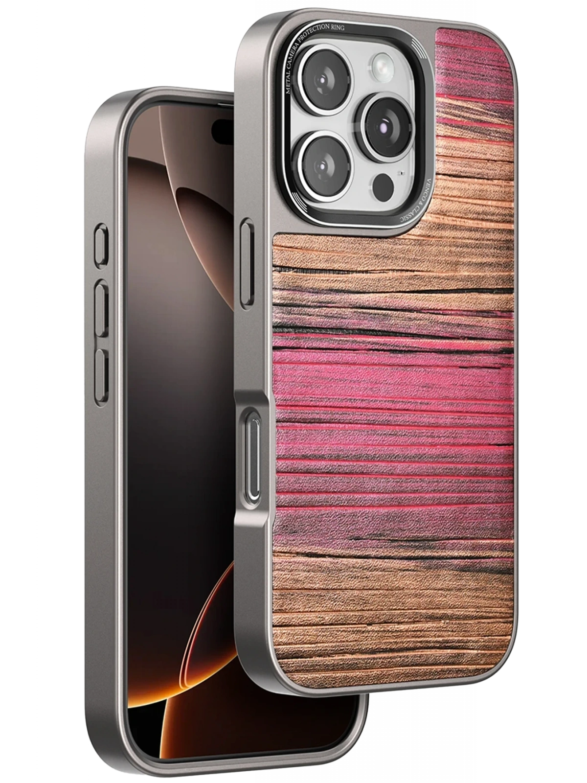 Venco Apple iPhone 16 Pro Max Wave Kapak - Pembe