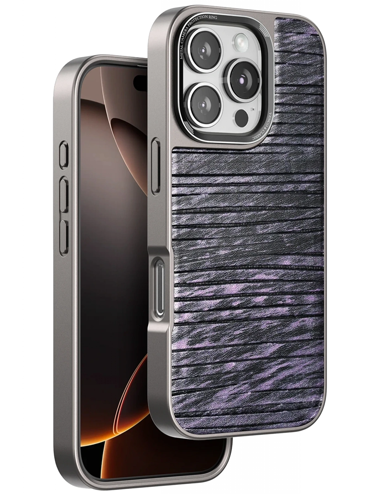 Venco Apple iPhone 16 Pro Wave Kapak - Derin Mor