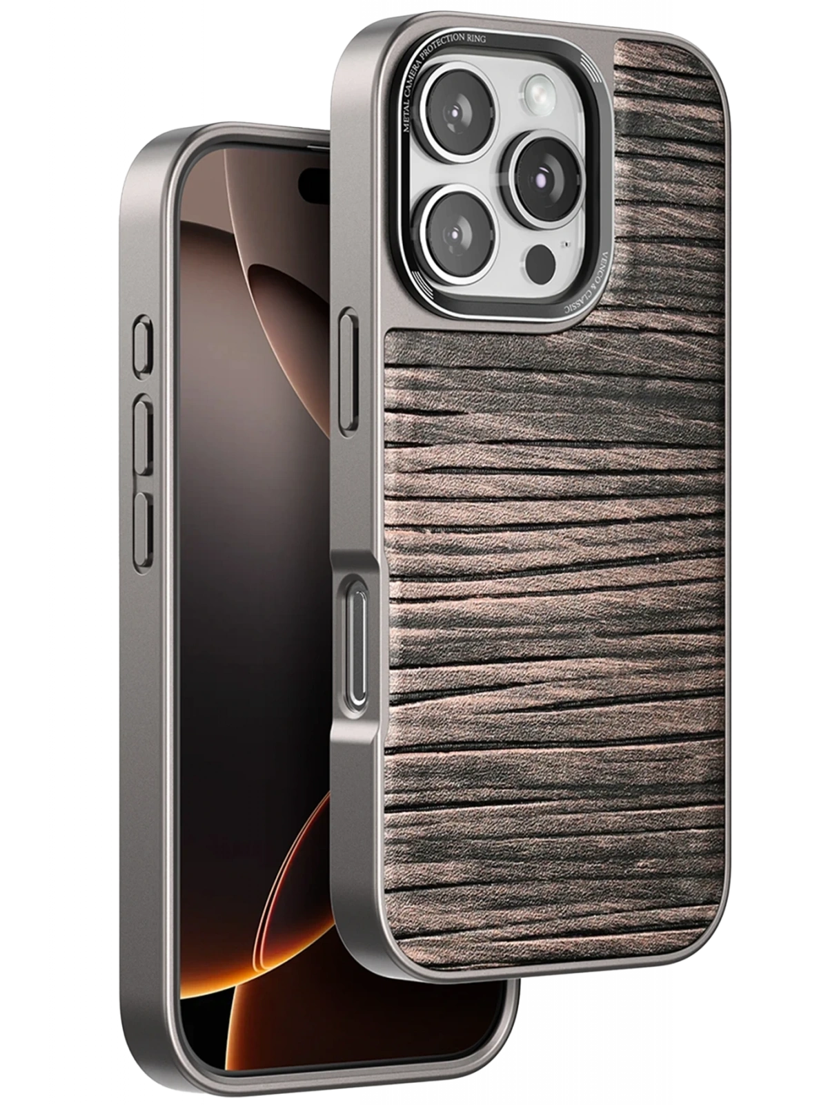 Venco Apple iPhone 16 Pro Wave Kapak - Kahverengi
