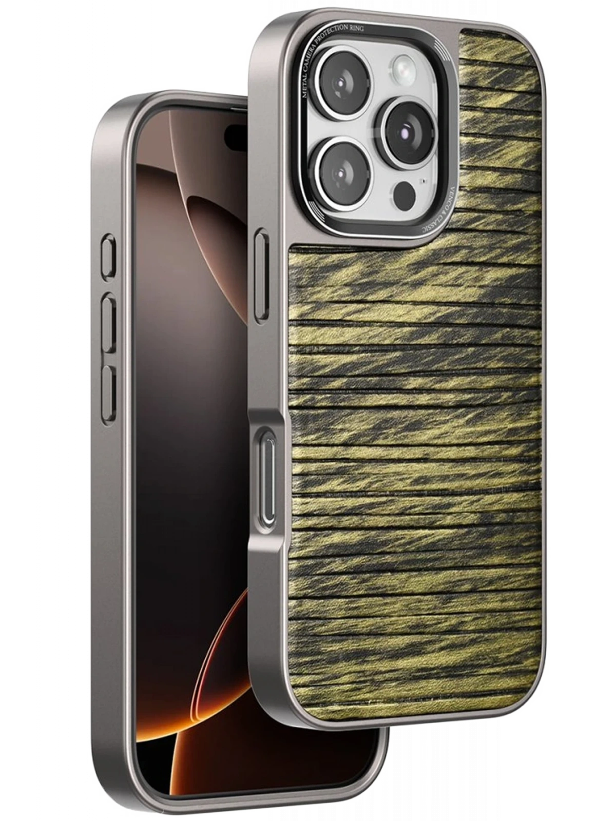 Venco Apple iPhone 16 Pro Wave Kapak - Koyu Kahve