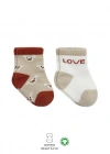 2Li Love Dog Penye Soket Çorap 10118 Bej