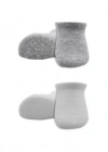 2Li Sneakers Kaymaz Basic Penye Çorap 20103 Gri Beyaz