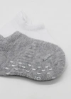 2Li Sneakers Kaymaz Basic Penye Çorap 20103 Gri Beyaz