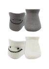 2Li Sneakers Smile Penye Çorap 20106 Gri Ekru